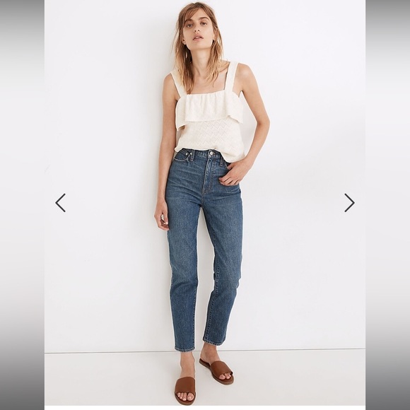 MOVING SALE | NWT Women’s Madewell Cream 100% Cotton Ruffled Tank Top, Size XXL - Picture 2 of 4